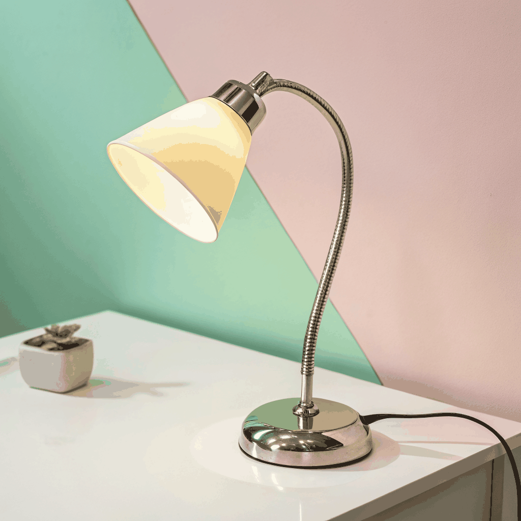 Brushed Steel Desk Lamp