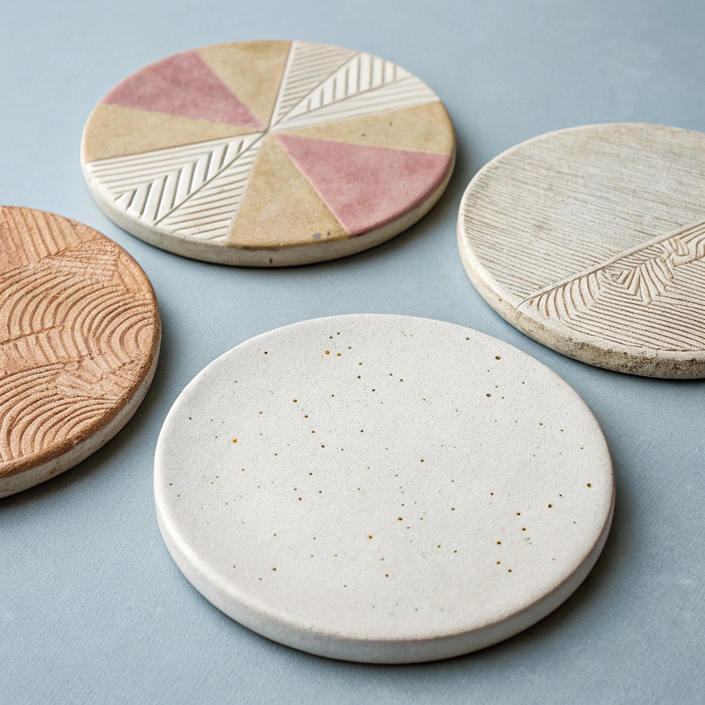 Tactile Concrete Coaster Set